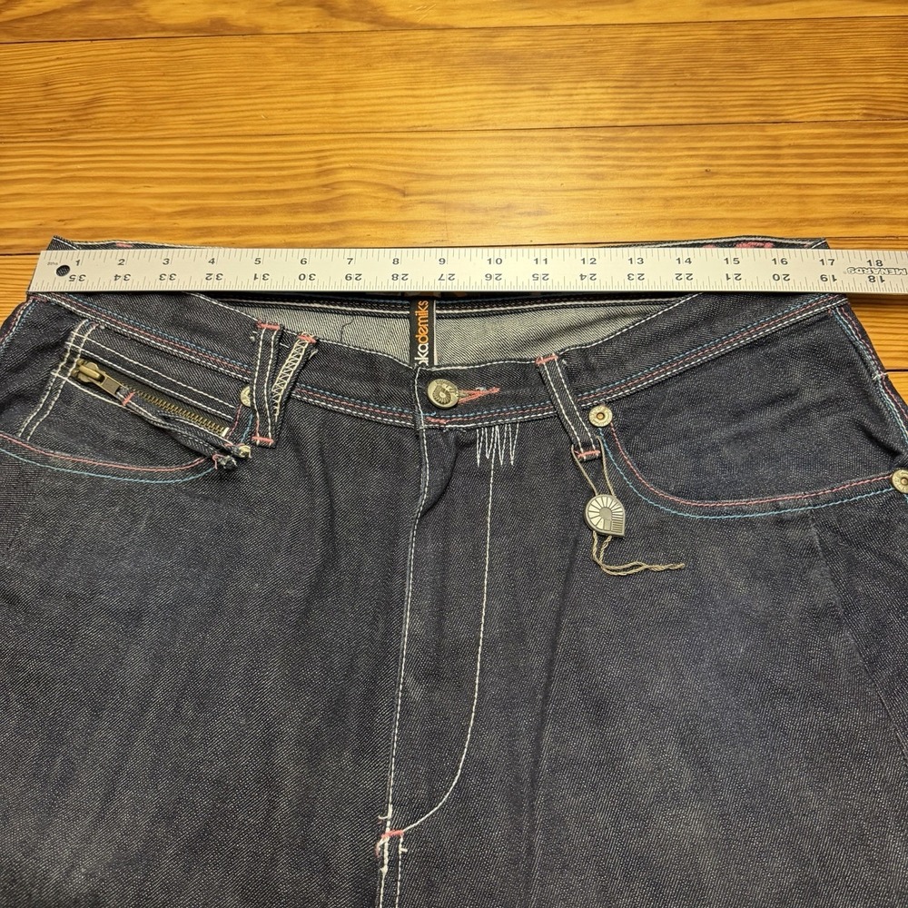 Akademiks Men's Dark Wash Denim Jean Shorts 5-Pocket Embroidered Y2K Hip Hop - Picture 7 of 10